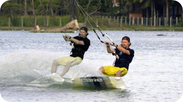 Practicing on the water